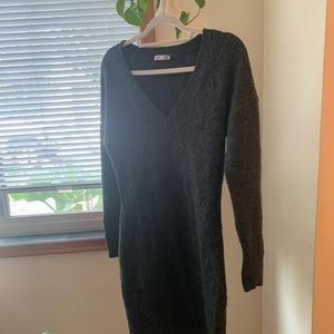 Gray sweater dress
